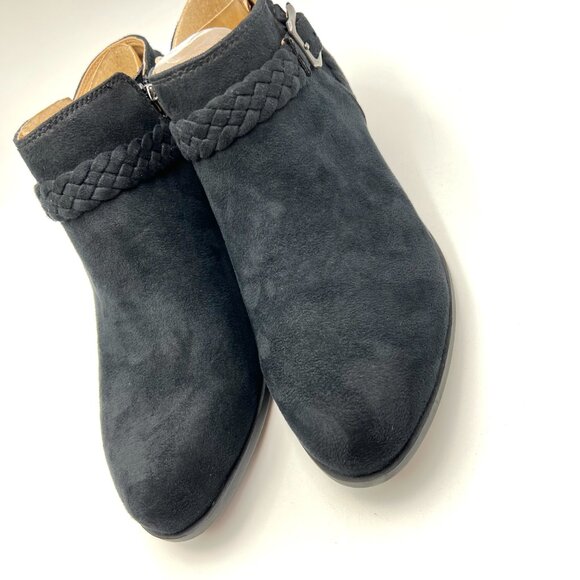 7.5‎ WIDE WIDTH Lifestride Adriana Black Microsuede Ankle Boots Booties Shoes - Picture 5 of 14